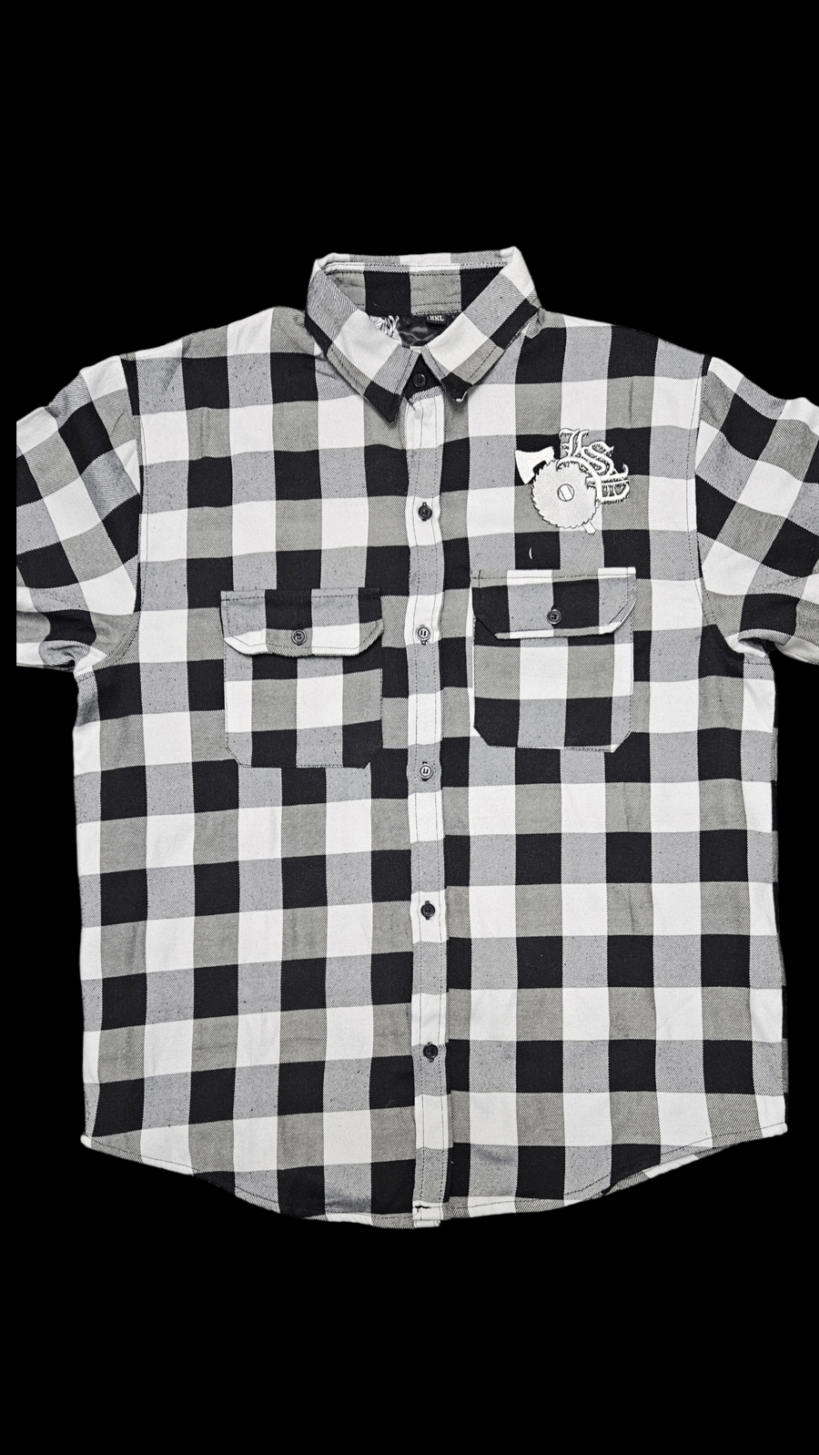 Image of LSP : 2026 BLACK W/ & WHITE LONG-SLEEVED FLANNEL 