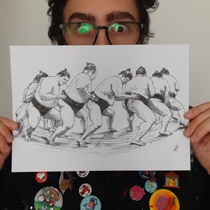 Image of Mukade-suriashi a4 Ink drawing