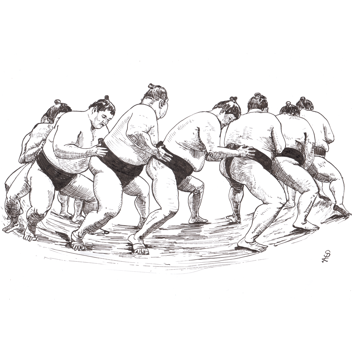 Image of Mukade-suriashi a4 Ink drawing