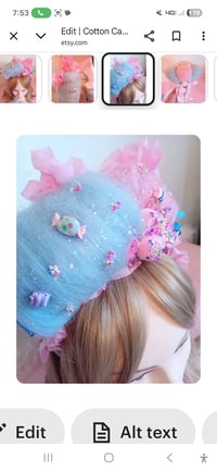 Image 3 of Cotton Candy Headpiece