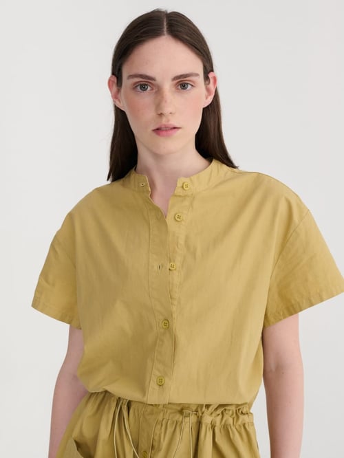 Image of 3-Vestido Round collar shirt dress