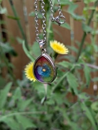 Small Tye Dye Mustard Seed Pendant