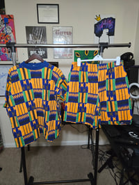 Image 1 of Kente Cloth Short Set