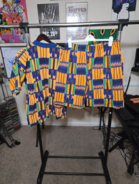 Image 3 of Kente Cloth Short Set