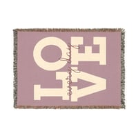 Image 2 of LOVE Woven Blanket — Cozy Fringe Throw with Bold Typography (Home Decor, Gift)