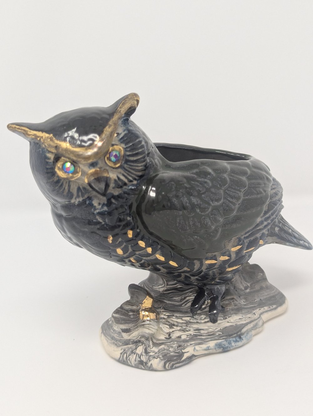 Image of Marbled Owl Vase