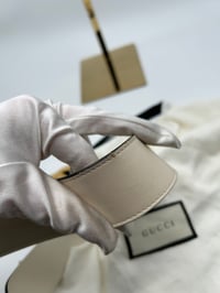 Image 6 of Gucci Gold GG Buckle White Leather Women’s Belt