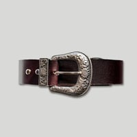 Image 1 of Western Engraved Leather Belt 