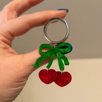 Cherry Bow Dangles (sizes 4g-2")