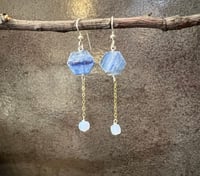 Kyanite Hexagon Earrings