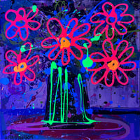 Image 2 of Neon Pink and Blue Bouquet 