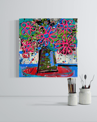 Image 3 of Neon Pink and Blue Bouquet 