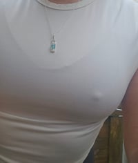 Image 10 of Ready to Ship! Apatite Gemstone claw set Necklace with Handstamped Heart 