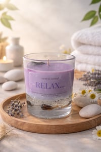 Image 1 of RELAX LAVENDER & CHAMOMILE  (WITH AMETHYST CRYSTALS)