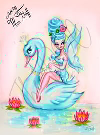 Image 1 of Blue Swan Fairy Full Size Diamond Painting by Miss Fluff