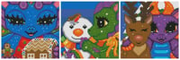 Image 1 of Wonderful Winter Dragons Mini Diamond Painting Kit by Emma Casey