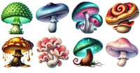 Image 1 of Fantasy Mushrooms Mini Diamond Painting Kit by WondersArtist