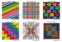 Image 1 of Geometric Pixels by TheStitchPatterns (Full Crystal Drills)