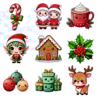 Image 1 of Mini Christmas Mini Diamond Painting Kit by KwikSilverKawaii