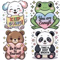 Image 1 of Stay Positive Mini Diamond Painting Kit by MonsterWorld