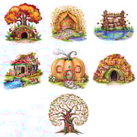 Image 1 of Fall Forest Mini Diamond Painting Kit by HbmClipart