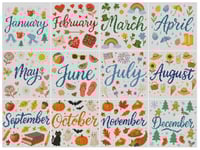 Image 2 of Months of the Year Mini Diamond Painting Kit by AylaandEnnaDesigns