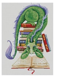 Image 2 of Book Worm Full Size Diamond Painting by Hannah Spiegleman