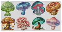 Image 2 of Fantasy Mushrooms Mini Diamond Painting Kit by WondersArtist