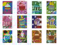Image 2 of Cupcakes For Every Month Mini Diamond Painting Kit by Emma Casey
