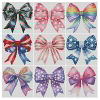 Image 2 of Colorful Bows Mini Diamond Painting Kit by ChristyCreative