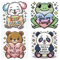 Image 2 of Stay Positive Mini Diamond Painting Kit by MonsterWorld