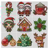 Image 2 of Mini Christmas Mini Diamond Painting Kit by KwikSilverKawaii