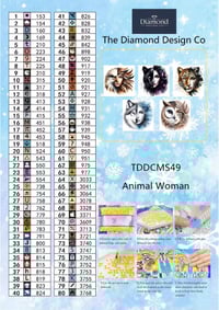 Image 3 of Animal Woman Mini Diamond Painting Kit by AnetArtStore