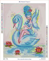 Image 3 of Blue Swan Fairy Full Size Diamond Painting by Miss Fluff