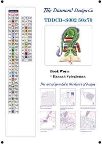 Image 4 of Book Worm Full Size Diamond Painting by Hannah Spiegleman