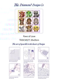 Image 4 of Paws of Love Mini Diamond Painting Kit by Aurora