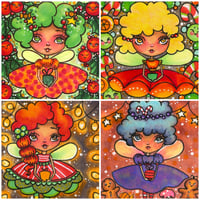 Image 1 of Christmas Fairies Mini Diamond Painting Kit by Regan Kubecek