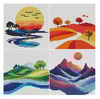 Image 2 of Abstract Landscape Mini Diamond Painting Kit by ChristyCreative