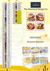 Image 4 of Autumn Beavers Mini Diamond Painting Kit by HbmClipart