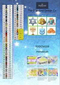 Image 3 of Hanukkah Mini Diamond Painting Kit by KwikSilverKawaii