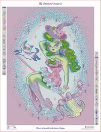 Image 3 of Fancy Frill Witch Full Size Diamond Painting by Miss Fluff