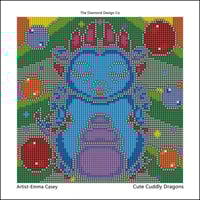 Image 6 of Cute Cuddly Dragons Mini Diamond Painting Kit by Emma Casey