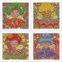 Image 3 of Christmas Fairies Mini Diamond Painting Kit by Regan Kubecek