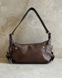 Image 2 of BROWN LEATHER FOSSIL BAG