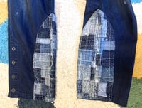 Image 7 of Funset of Art pure blue Japan sashiko indigo dyed pants, size M (32”)