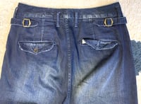 Image 12 of Funset of Art pure blue Japan sashiko indigo dyed pants, size M (32”)