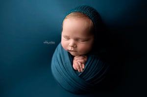 Image of Cashmere Cozy Wrap - lagoon & navy