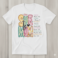 Image 1 of "Who She Is" Biblical Affirmation Tee