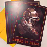 Image 1 of 'Happy to Serve' Postcard
