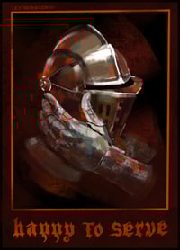 Image 2 of 'Happy to Serve' Postcard